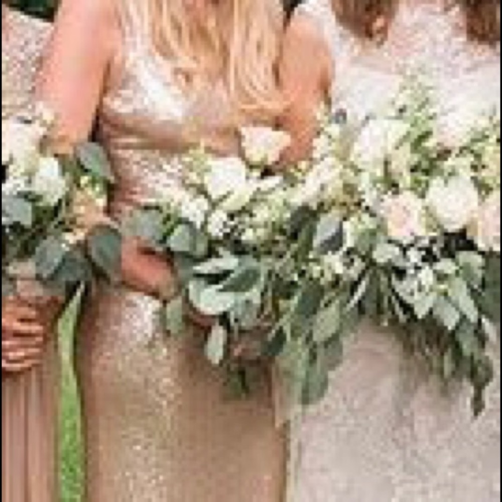 Champagne Sequin Maxi Dress